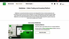 What Webbroker.td.com website looked like in 2023 (2 years ago)