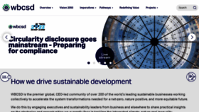 What Wbcsd.org website looked like in 2023 (This year)