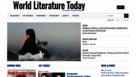 What Worldliteraturetoday.org website looked like in 2023 (This year)