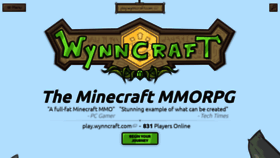 What Wynncraft.com website looked like in 2023 (This year)