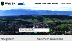 What Wald-zh.ch website looked like in 2023 (This year)