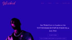 What Wizkidofficial.com website looked like in 2023 (This year)