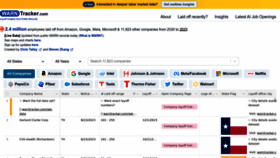 What Warntracker.com website looked like in 2023 (2 years ago)