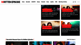 What Writtenepisode.in website looked like in 2023 (This year)