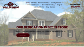 What Warrenmasonry.com website looked like in 2023 (This year)