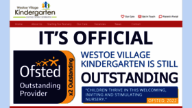 What Westoevillagekindergarten.co.uk website looked like in 2023 (This year)