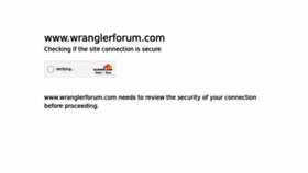What Wranglerforum.com website looked like in 2023 (This year)