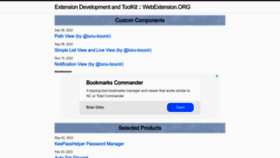 What Webextension.org website looked like in 2023 (This year)