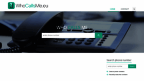 What Whocallsme.eu website looked like in 2023 (1 year ago)