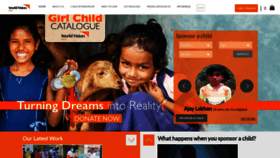 What Worldvision.in website looked like in 2023 (This year)