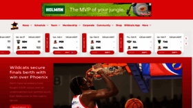 What Wildcats.com.au website looks like in 2024 