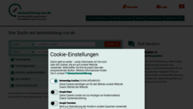 What Weiterbildung-mv.de website looks like in 2024 