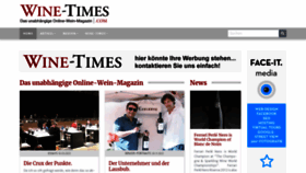 What Wine-times.at website looks like in 2024 