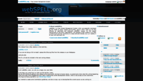What Webspell.org website looks like in 2024 
