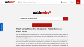 What Watchseriesfree.co website looks like in 2024 