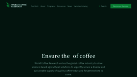 What Worldcoffeeresearch.org website looks like in 2024 