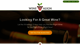 What Winealign.com website looks like in 2024 