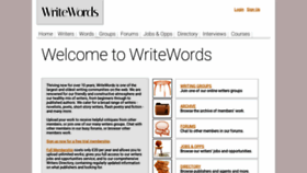 What Writewords.org.uk website looks like in 2024 
