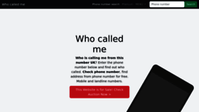 What Whocalledmeuk.co.uk website looks like in 2024 
