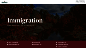 What Welcomenb.ca website looks like in 2024 