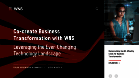 What Wns.com website looks like in 2024 