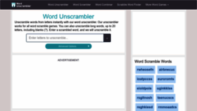 What Wordunscrambler.net website looks like in 2024 