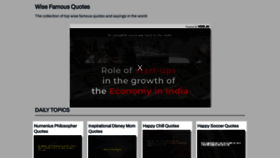 What Wisefamousquotes.com website looks like in 2024 