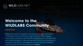 What Wildlabs.net website looks like in 2024 