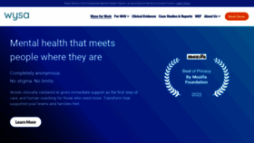 What Wysa.io website looks like in 2024 