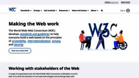 What W3c.org website looks like in 2024 