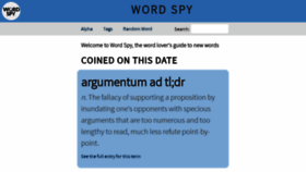What Wordspy.com website looks like in 2024 