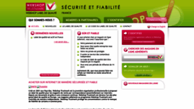 What Webshoptrustmark.fr website looks like in 2024 
