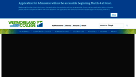 What Westmoreland.edu website looks like in 2024 