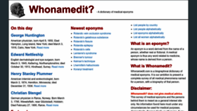 What Whonamedit.com website looked like in 2024 (1 year ago)