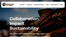 What Worldcocoafoundation.org website looks like in 2024 