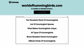 What Worldofhummingbirds.com website looks like in 2024 