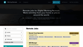 What Workingnomads.com website looked like in 2024 (1 year ago)