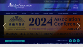 What Waldorfeducation.org website looks like in 2024 