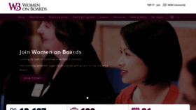 What Womenonboards.net website looks like in 2024 