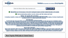 What Weblinkpedia.com website looks like in 2024 