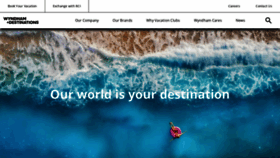 What Wyndhamdestinations.com website looks like in 2024 