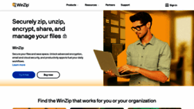 What Winzip.com website looks like in 2024 