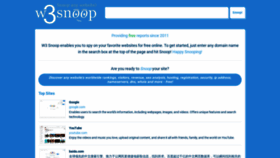 What W3snoop.com website looks like in 2024 