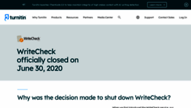What Writecheck.com website looks like in 2024 