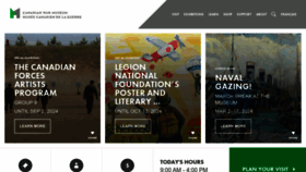 What Warmuseum.ca website looks like in 2024 