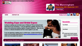 What Weddingexpos.com.au website looked like in 2011 (12 years ago)