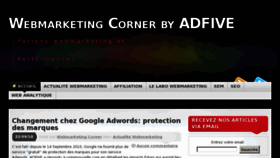 What Webmarketing-corner.com website looked like in 2011 (12 years ago)