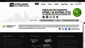 What Xhtmlmania.com website looked like in 2012 (11 years ago)
