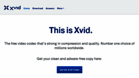What Xvid.org website looked like in 2015 (9 years ago)