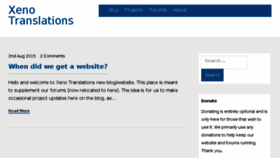 What Xenotranslations.com website looked like in 2015 (8 years ago)
